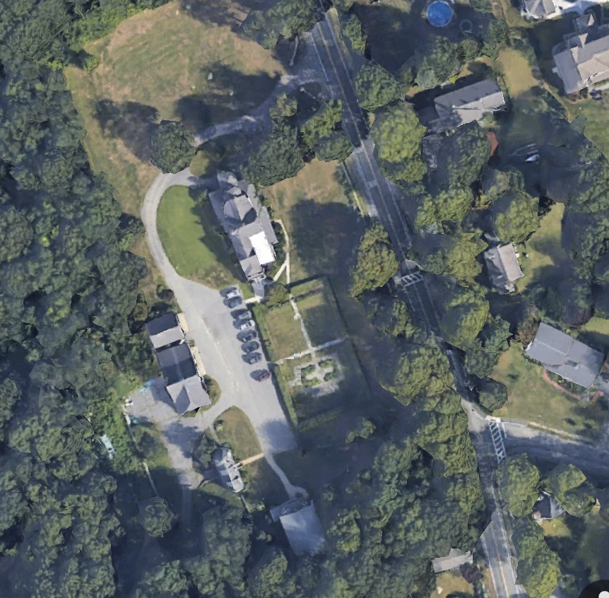 Aerial view of the St. Abraam retreat grounds in Scituate